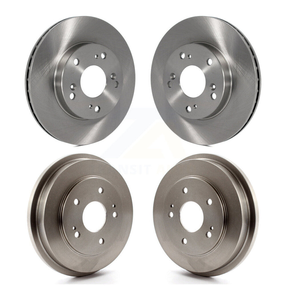 Front Rear Disc Brake Rotors Drums Kit For 2006-2008 Honda Civic Hybrid K8-102096