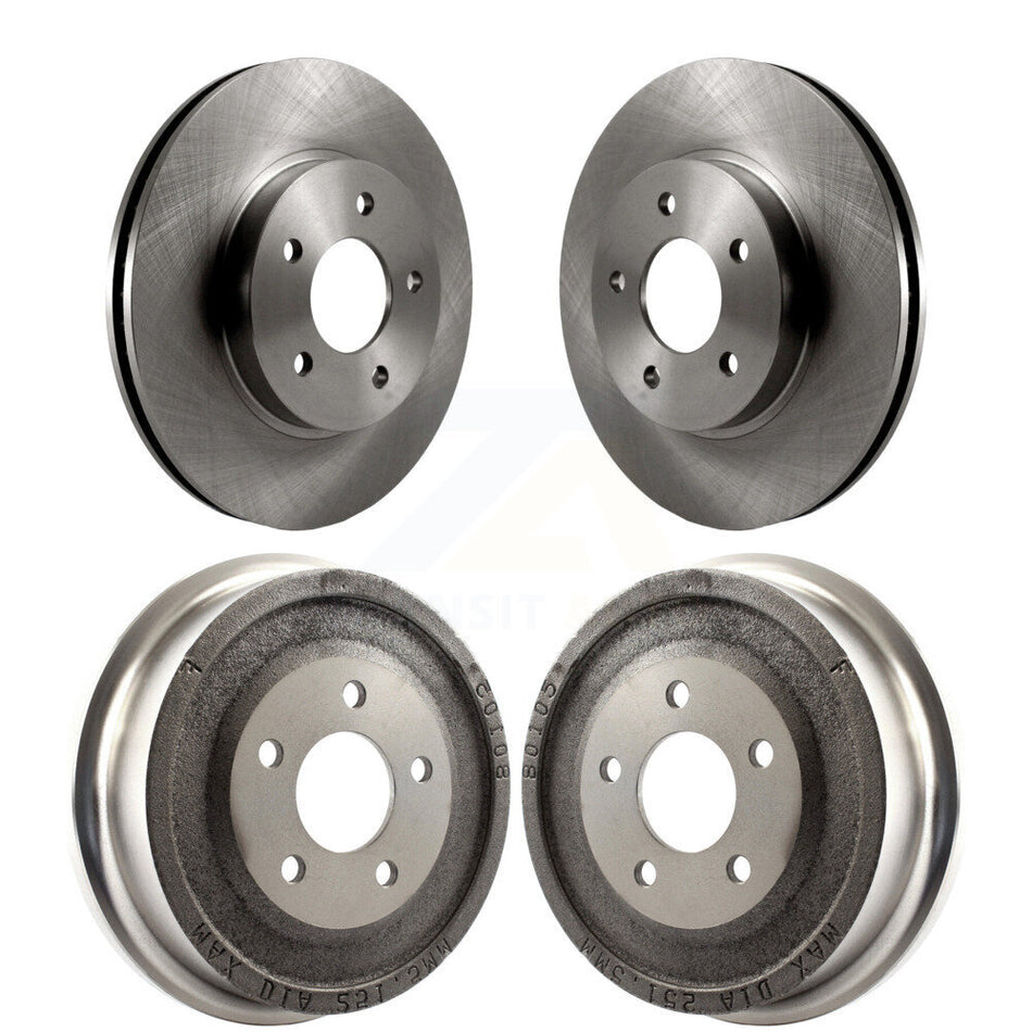 Front Rear Disc Brake Rotors Drums Kit For Saturn Vue Chevrolet Equinox Pontiac Torrent K8-102097