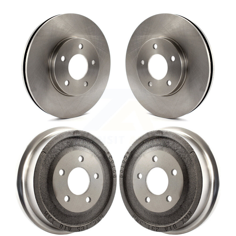 Front Rear Disc Brake Rotors Drums Kit For 2001-2005 Pontiac Aztek AWD with Drum rear brakes K8-102098