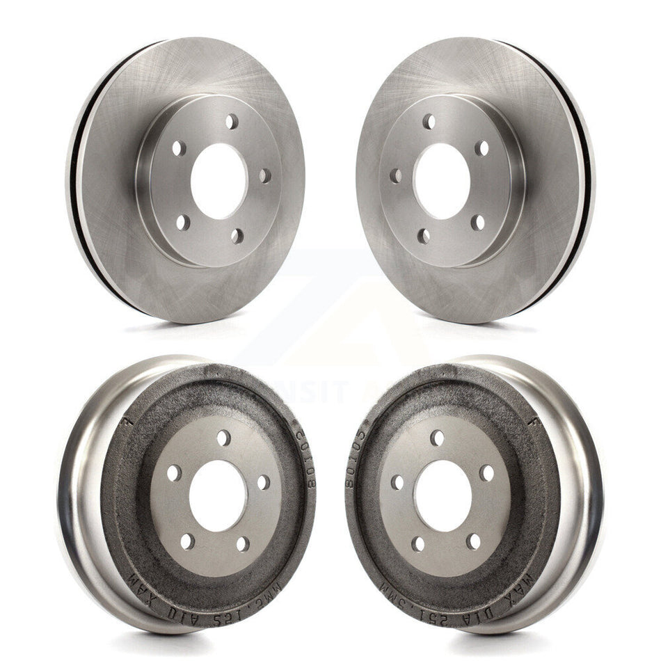 Front Rear Disc Brake Rotors Drums Kit For 2001-2005 Pontiac Aztek FWD with Drum rear brakes K8-102099