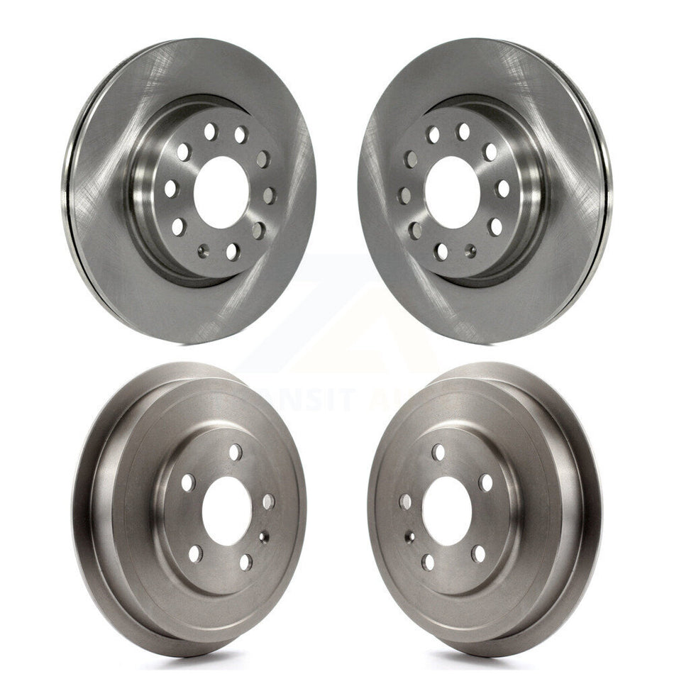 Front Rear Disc Brake Rotors Drums Kit For 2011-2012 Volkswagen Jetta With 280mm Diameter Rotor K8-102122