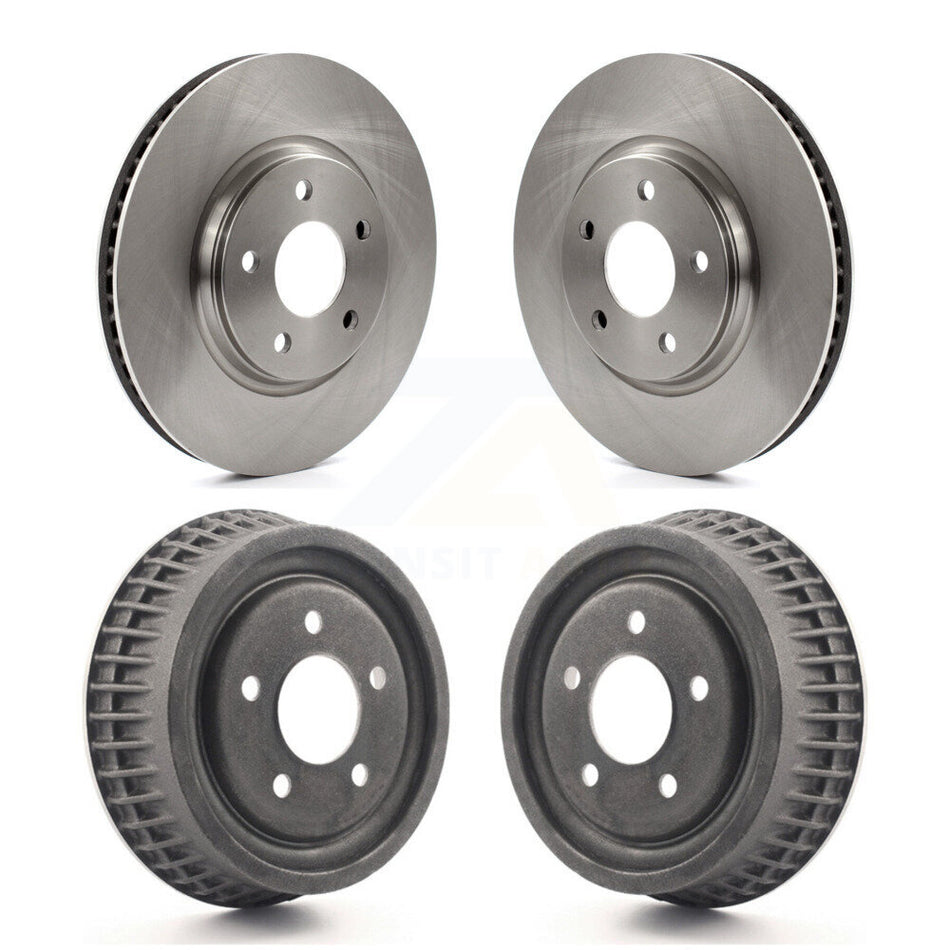 Front Rear Disc Brake Rotors Drums Kit For 2004 Chevrolet Malibu With 296mm Diameter Rotor K8-102138