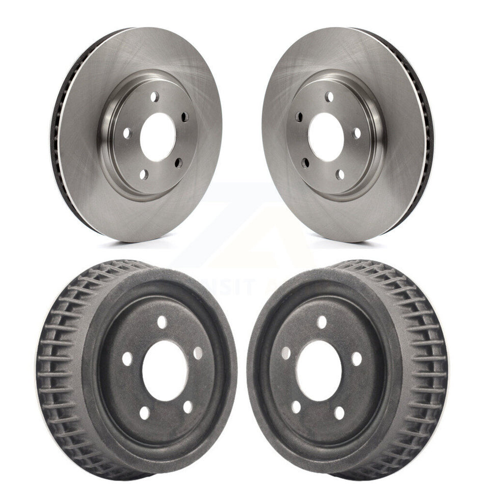 Front Rear Disc Brake Rotors Drums Kit For 2004 Chevrolet Malibu With 296mm Diameter Rotor K8-102138