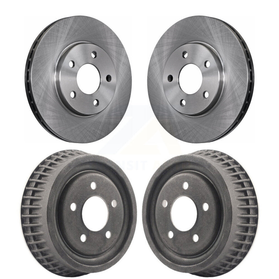 Front Rear Disc Brake Rotors Drums Kit For 2004 Chevrolet Malibu With 276mm Diameter Rotor K8-102139