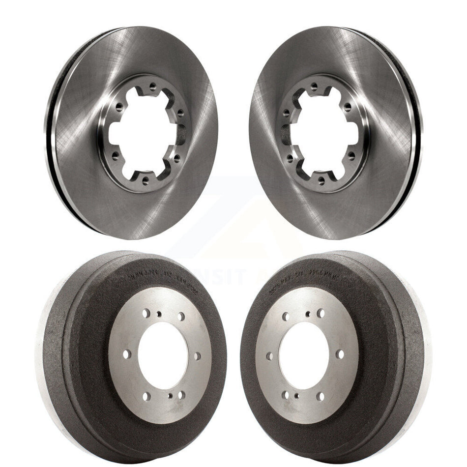 Front Rear Disc Brake Rotors Drums Kit For Nissan Pathfinder INFINITI QX4 K8-102151