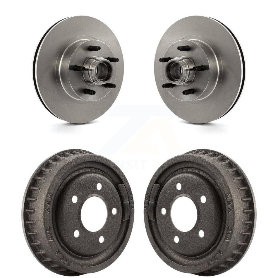 Front Rear Disc Brake Rotors Drums Kit For Ford Ranger With 9" Diameter Drum K8-102190