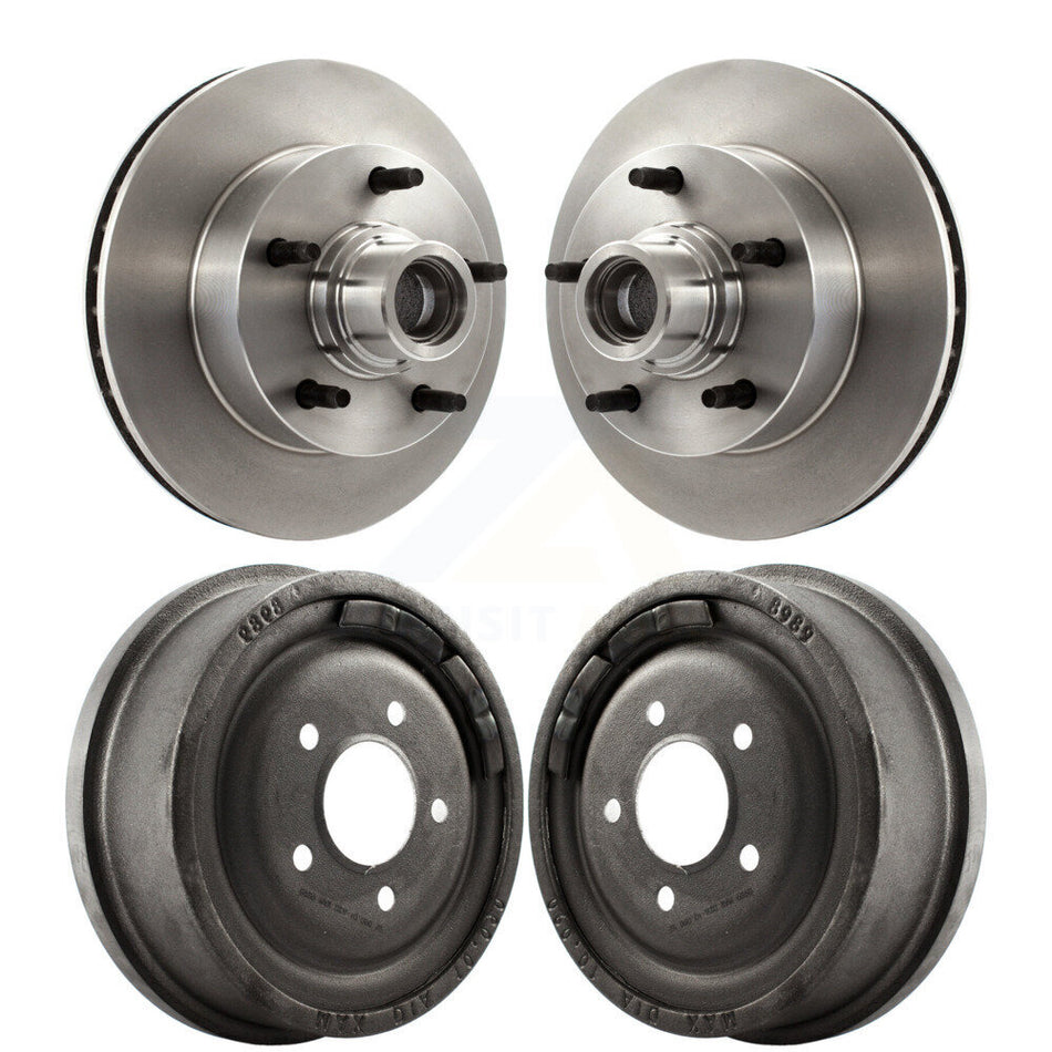 Front Rear Disc Brake Rotors Drums Kit For 1980-1983 Ford F-150 RWD With 10" Diameter Drum K8-102191