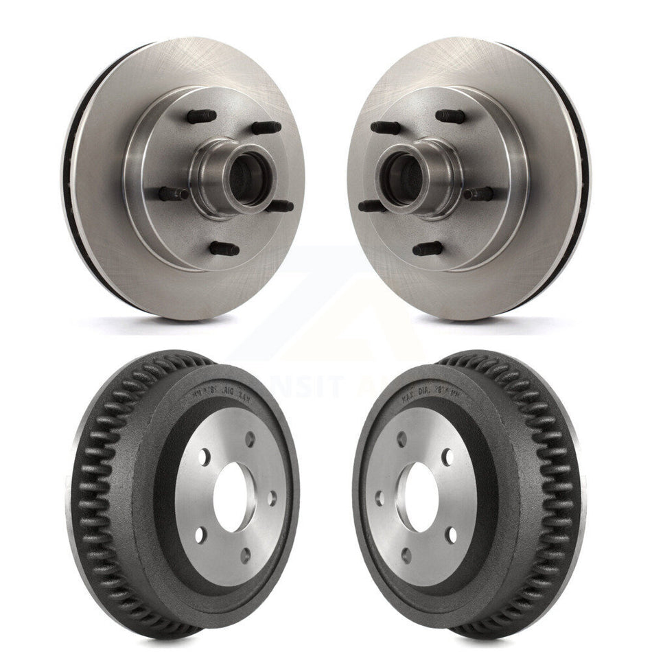 Front Rear Disc Brake Rotors Drums Kit For 1994-1999 Dodge Ram 1500 RWD K8-102200