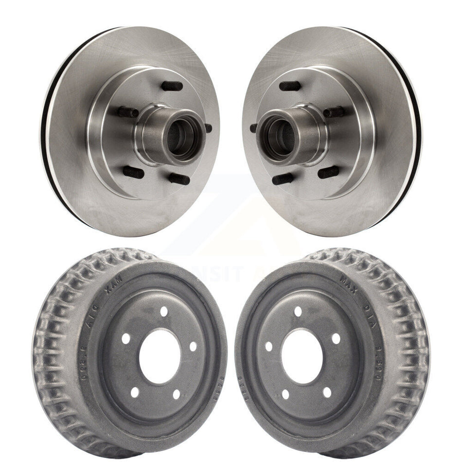 Front Rear Disc Brake Rotors Drums Kit For 1991-1991 GMC Sonoma Chevrolet S10 Blazer S15 Jimmy With ABS Tone Ring RWD K8-102204