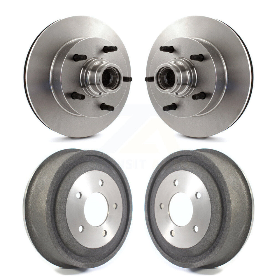 Front Rear Disc Brake Rotors Drums Kit For 2000-2001 Ford E-150 Econoline 2-Wheel ABS K8-102208