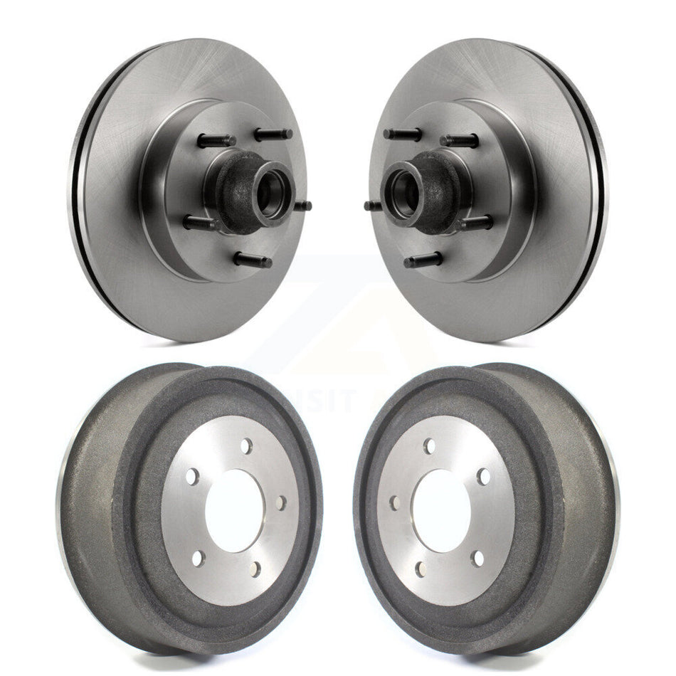 Front Rear Disc Brake Rotors Drums Kit For Ford E-150 Club Wagon K8-102210