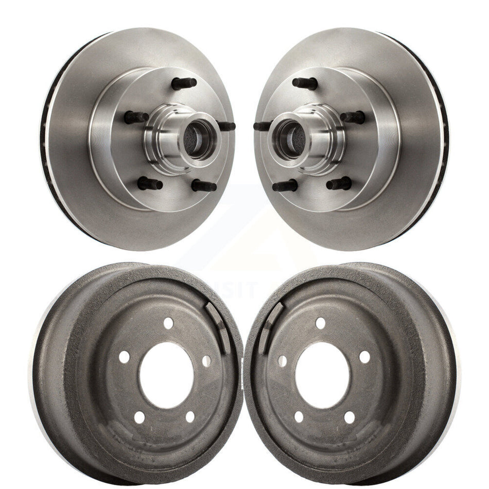 Front Rear Disc Brake Rotors Drums Kit For 1987-1993 Ford F-150 E-150 Econoline Club Wagon K8-102216