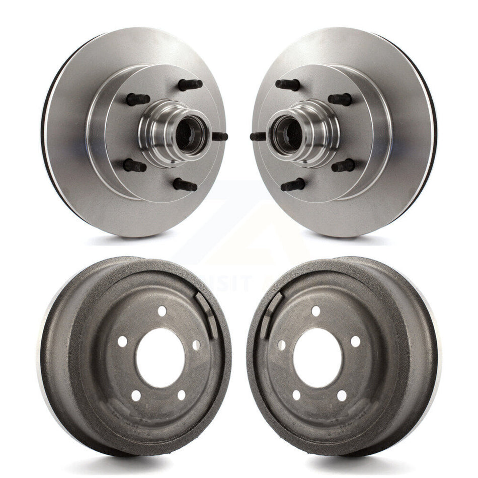 Front Rear Disc Brake Rotors Drums Kit For Ford F-150 E-150 Econoline K8-102217