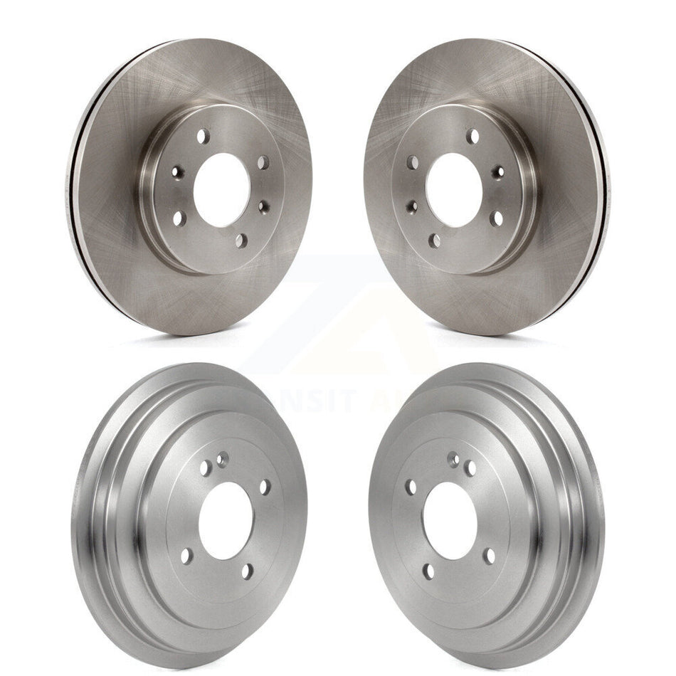 Front Rear Disc Brake Rotors Drums Kit For Hyundai Accent Kia Rio K8-102222