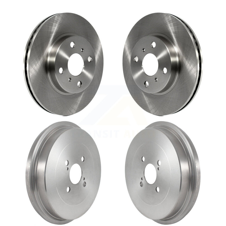 Front Rear Disc Brake Rotors Drums Kit For Toyota Prius C Scion iQ K8-102229