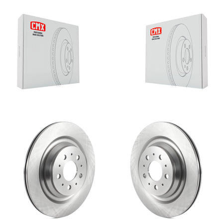 Rear Disc Brake Rotors Pair For 2017-2022 Tesla 3 With Gray Painted Calipers K8-102387