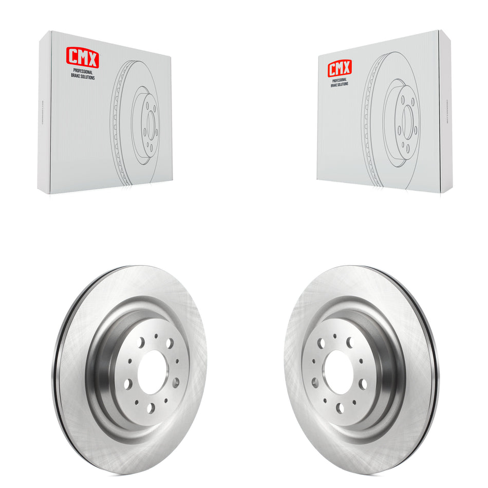 Rear Disc Brake Rotors Pair For 2017-2022 Tesla 3 With Gray Painted Calipers K8-102387