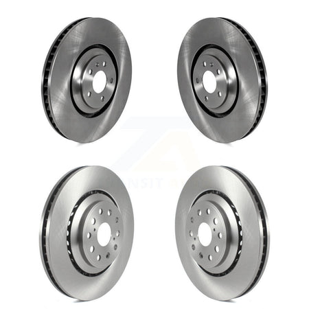 Front Rear Disc Brake Rotors Kit For 2011 Audi A8 Quattro With 356mm Diameter Rotor K8-102443