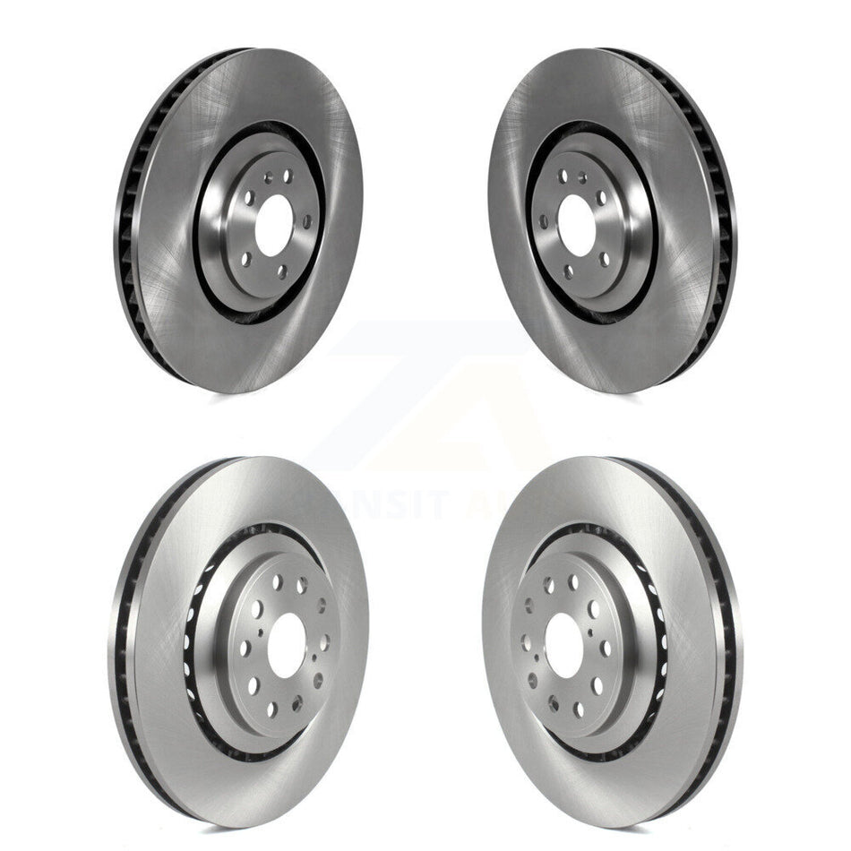 Front Rear Disc Brake Rotors Kit For 2011 Audi A8 Quattro With 356mm Diameter Rotor K8-102443