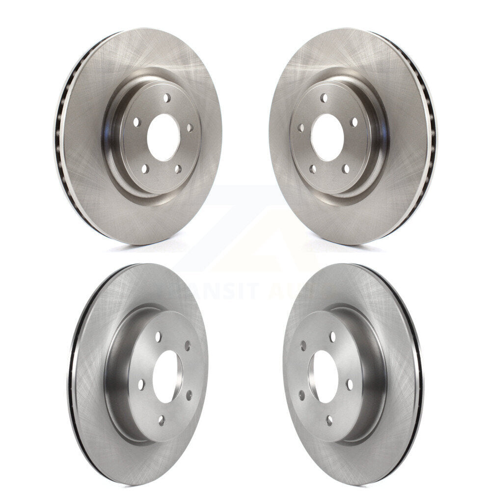 Front Rear Disc Brake Rotors Kit For 2019 Nissan Rogue FULL HYBRID EV-GAS (FHEV) engine K8-102455