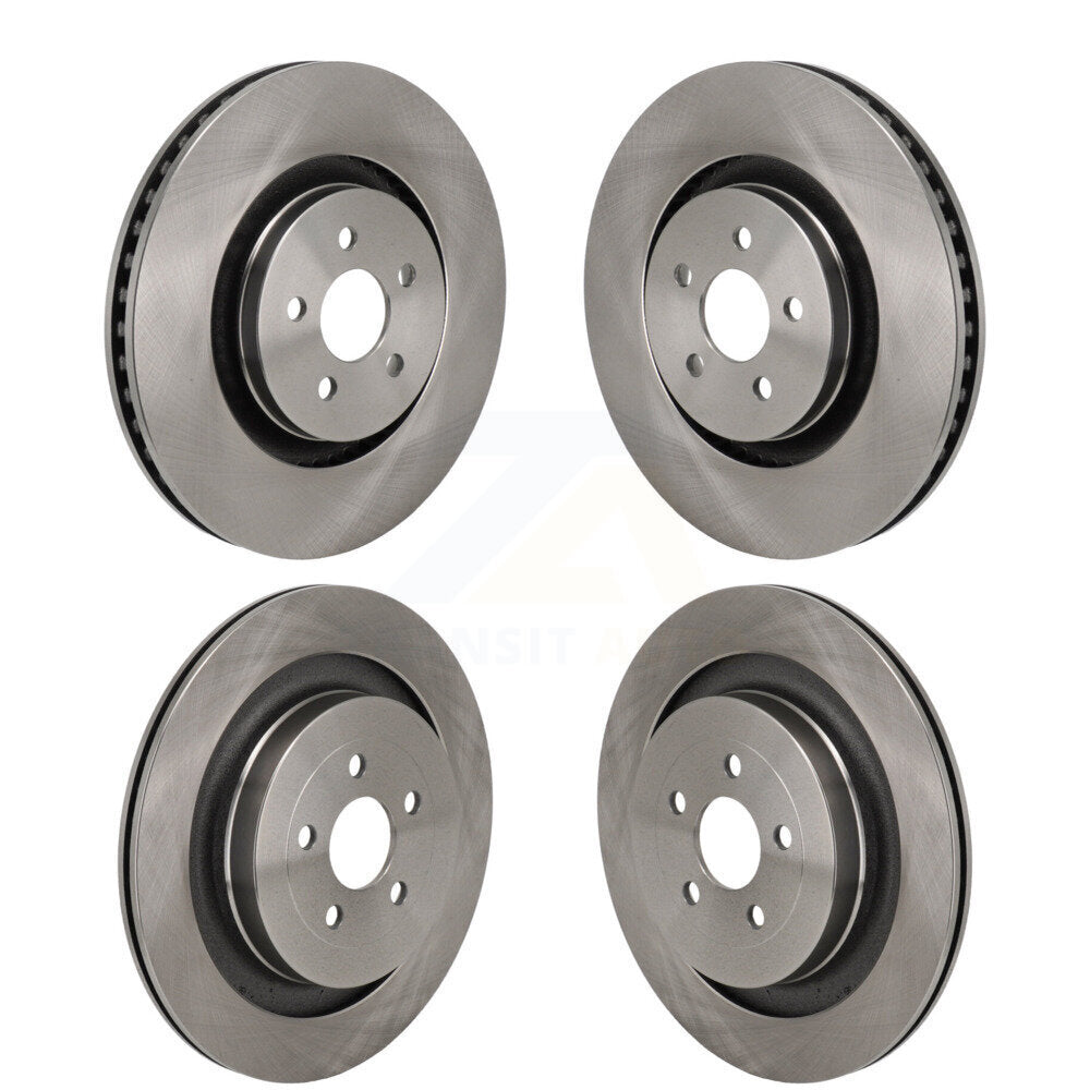 Front Rear Brake Rotors Kit For 2019-2020 Ford Edge ST with 2.7L With Red Painted Calipers K8-102539
