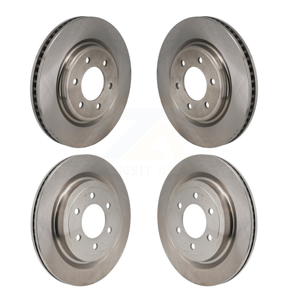 Front Rear Disc Brake Rotors Kit For 2021-2025 Ford F-150 With 350mm Diameter Rotor K8-102551