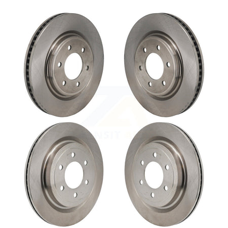 Front Rear Disc Brake Rotors Kit For 2021-2025 Ford F-150 With 350mm Diameter Rotor K8-102551