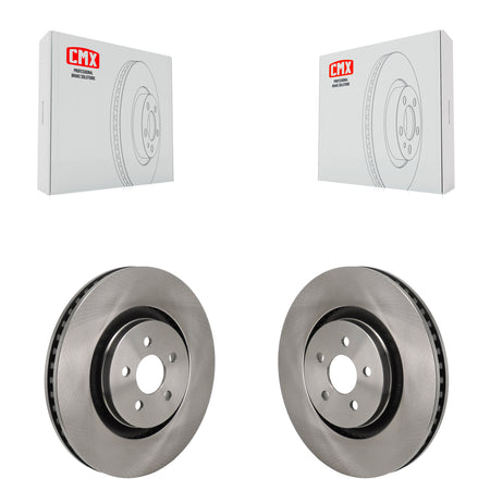 Front Disc Brake Rotors Pair For 2019-2024 Ford Edge 2.7L With Red Painted Calipers K8-102593
