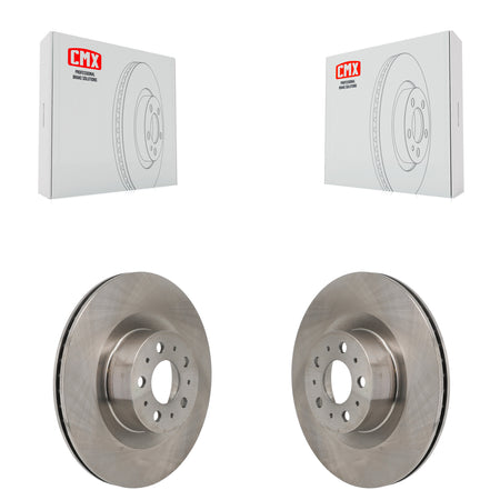 Front Disc Brake Rotors Pair For 2020-2023 Tesla Y With Gray Painted Calipers K8-102603