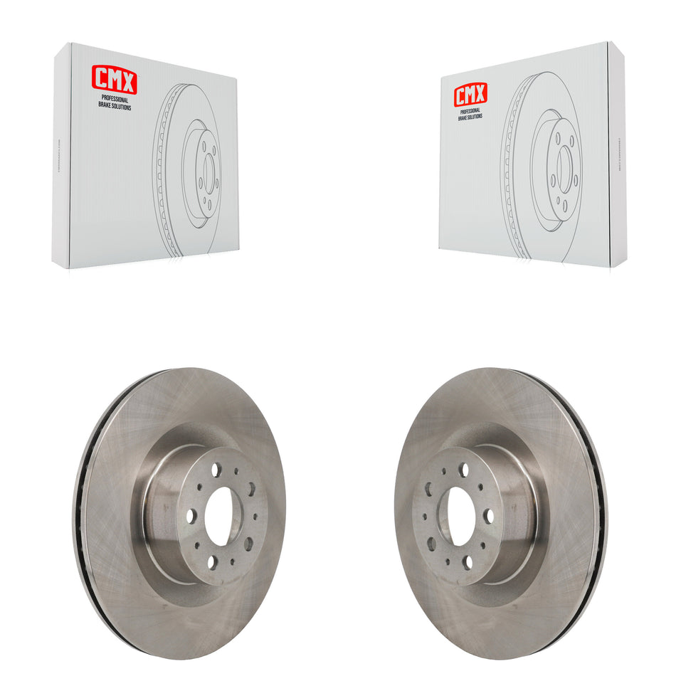 Front Disc Brake Rotors Pair For 2020-2023 Tesla Y With Gray Painted Calipers K8-102603