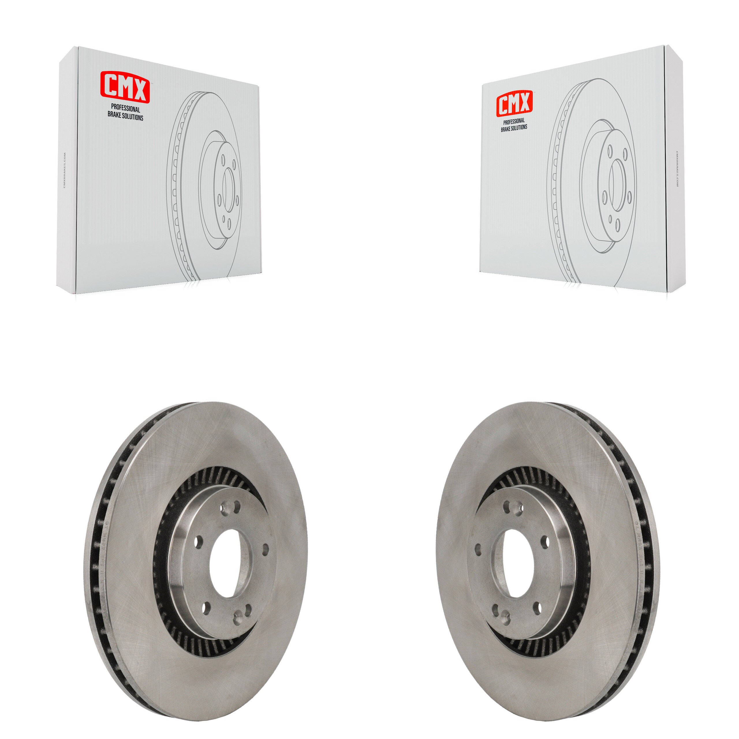 Front Disc Brake Rotors Pair For 2022-2025 Kia Carnival K8-102604