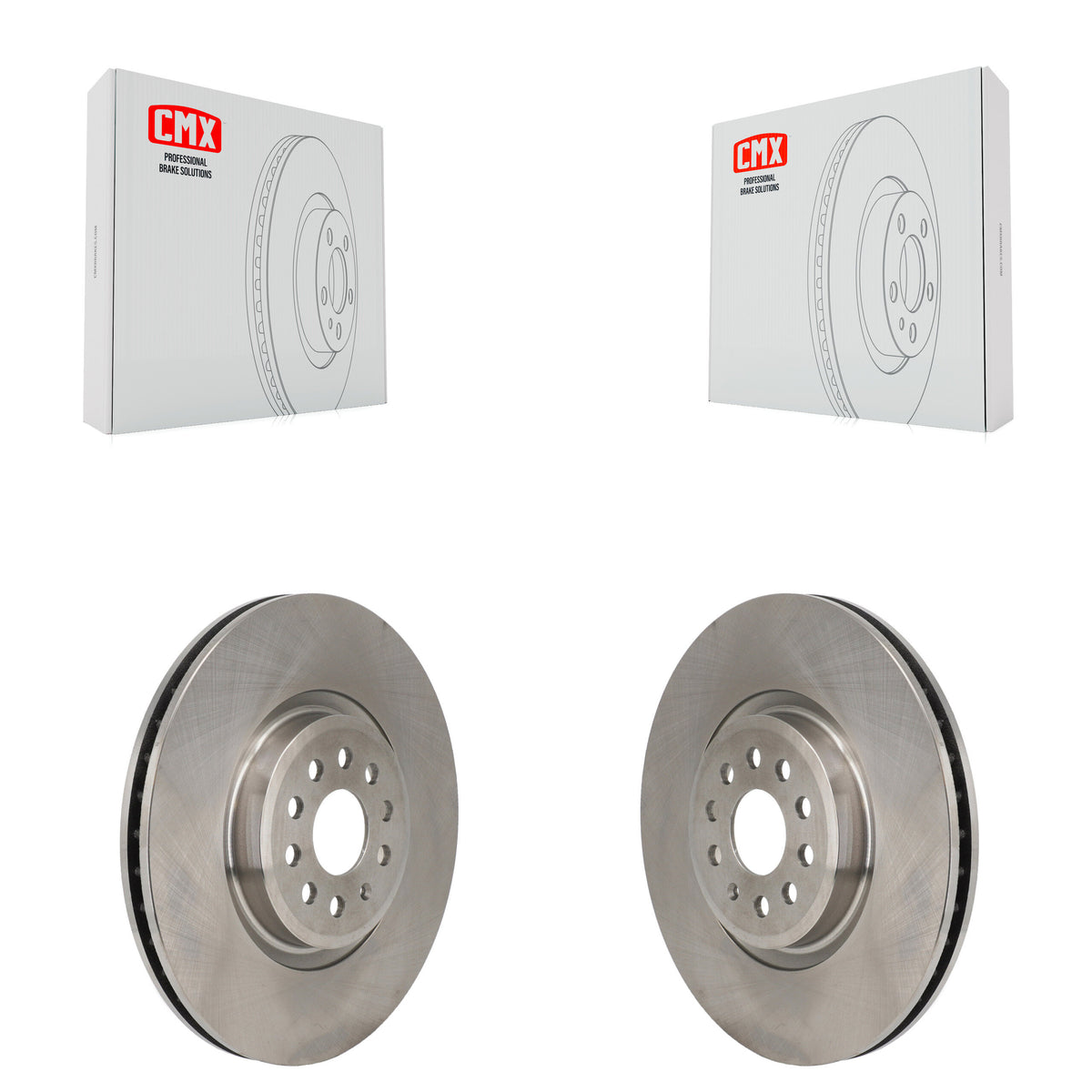 Front Disc Brake Rotors Pair For Volkswagen ID.4 Audi Q4 e-tron Sportback K8-102619