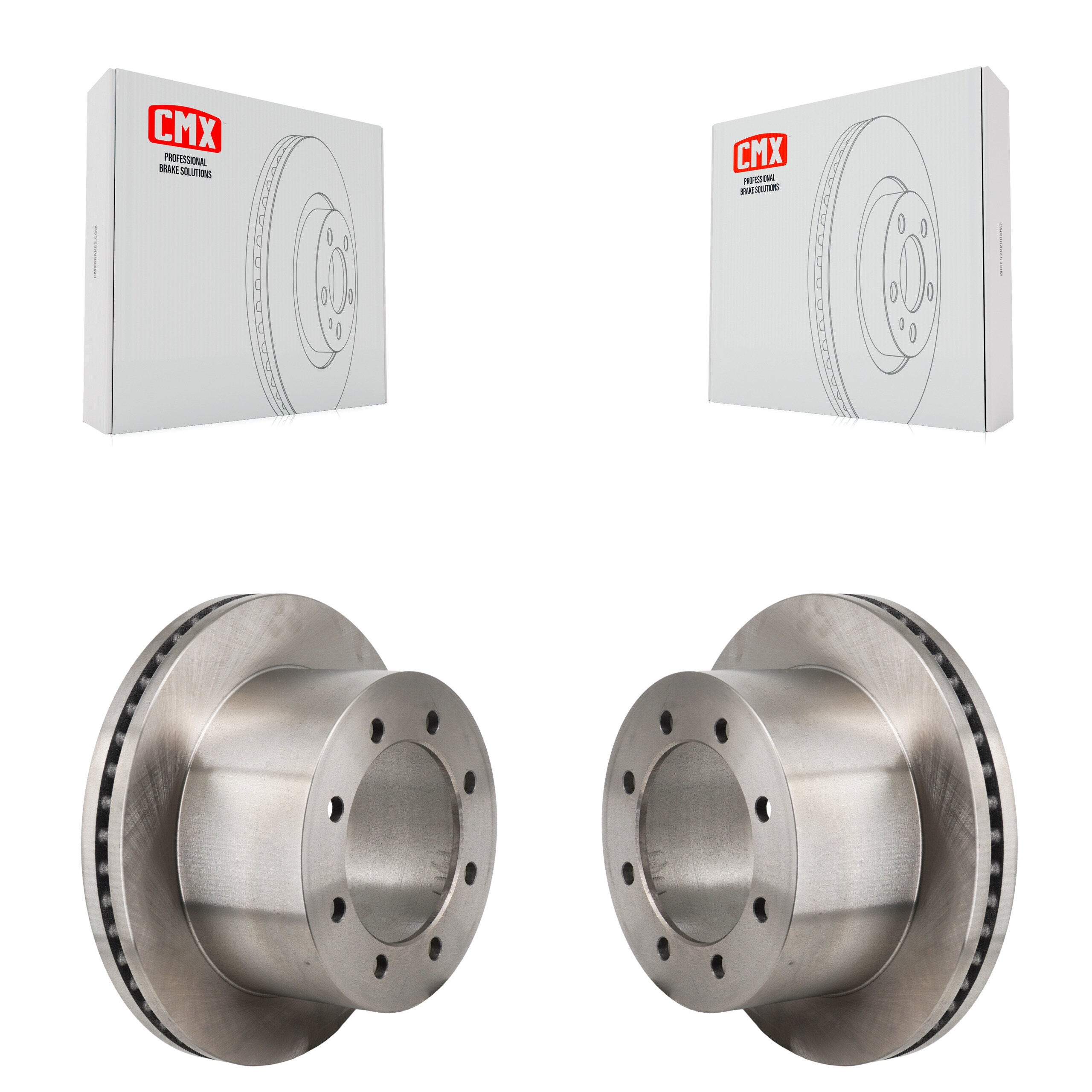 Rear Brake Rotors Pair For GMC Sierra 3500 HD Chevrolet Silverado With Dual Wheels K8-102647