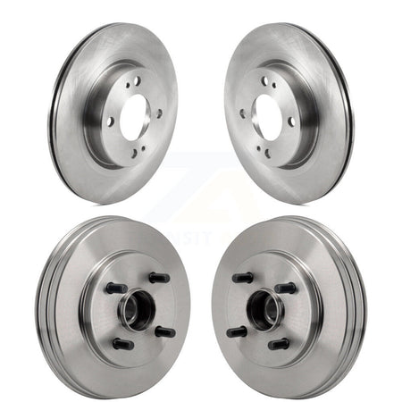Front Rear Disc Brake Rotors Drums Kit For 2017-2024 Mitsubishi Mirage G4 K8-102666