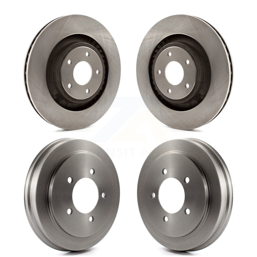 Front Rear Brake Rotors Drums Kit For Dodge Caliber SXT SE With 340mm Diameter Rotor K8-102739