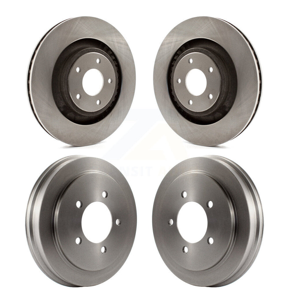 Front Rear Brake Rotors Drums Kit For Dodge Caliber SXT SE With 340mm Diameter Rotor K8-102739