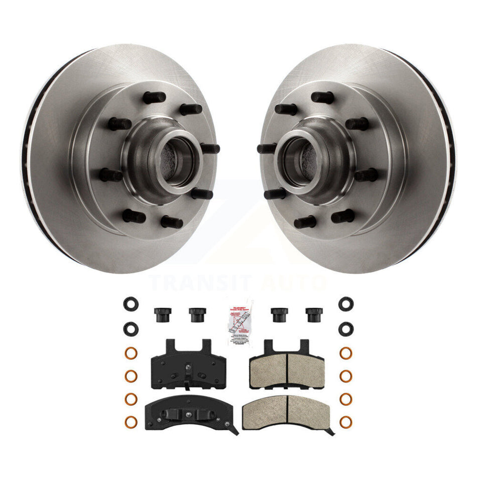Front Brake Rotors Semi-Metallic Pad Kit For Chevrolet GMC C2500 Express 3500 Tahoe C3500 K8A-100010