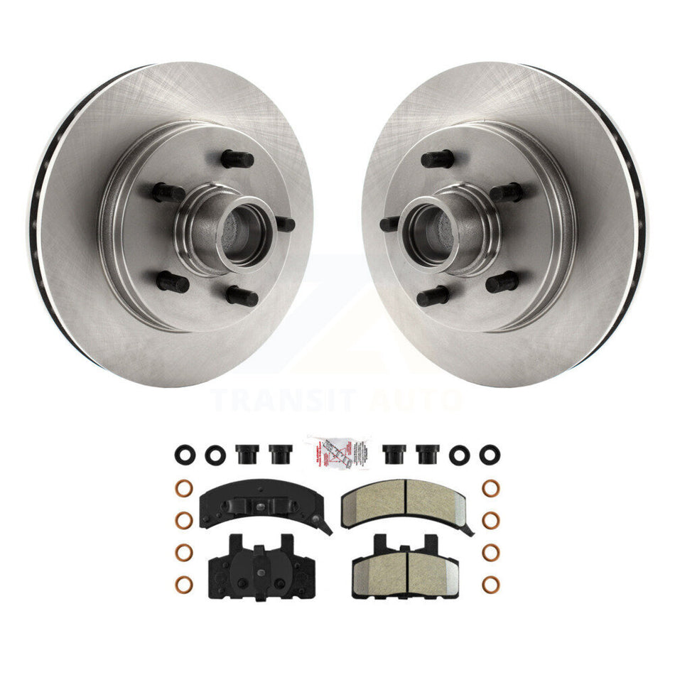 Front Disc Brake Rotors Hub And Semi-Metallic Pads Kit For C1500 Chevrolet GMC Suburban K8A-100016