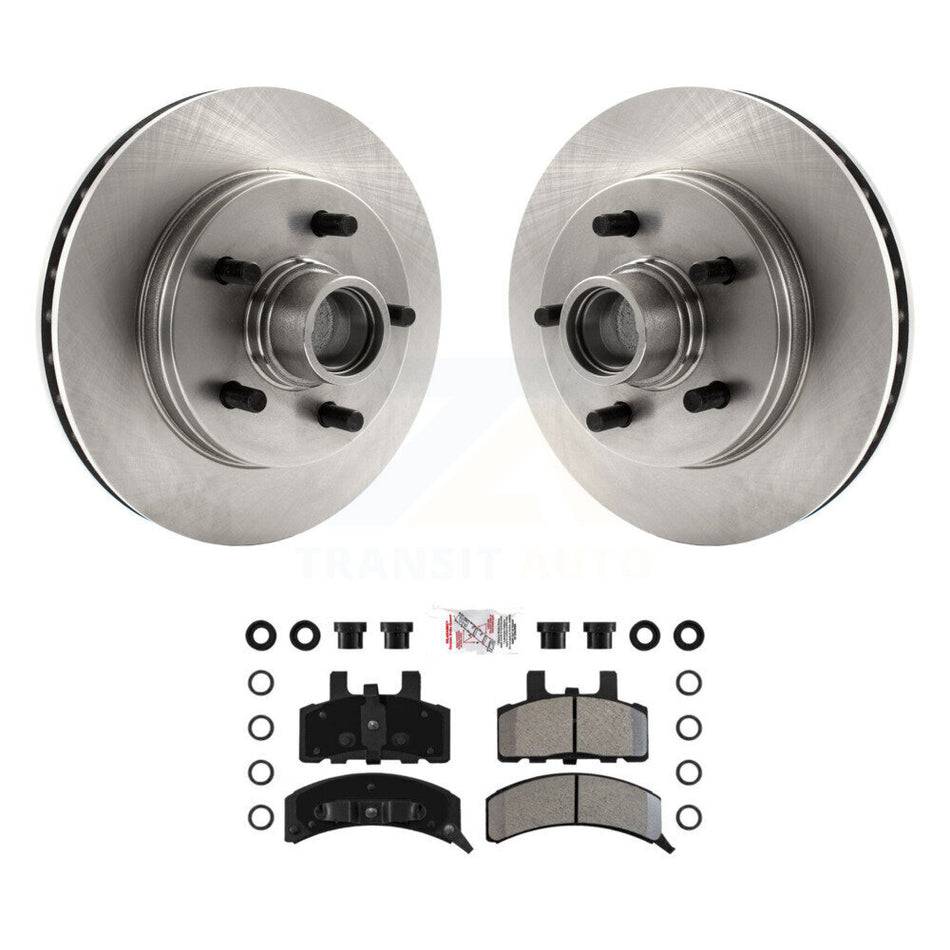 Front Disc Brake Rotors Hub And Semi-Metallic Pads Kit For C1500 Chevrolet GMC Suburban K8A-100017