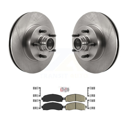 Front Disc Brake Rotors Hub Assembly And Ceramic Pads Kit For 2010-2011 Ford Ranger RWD K8A-100025