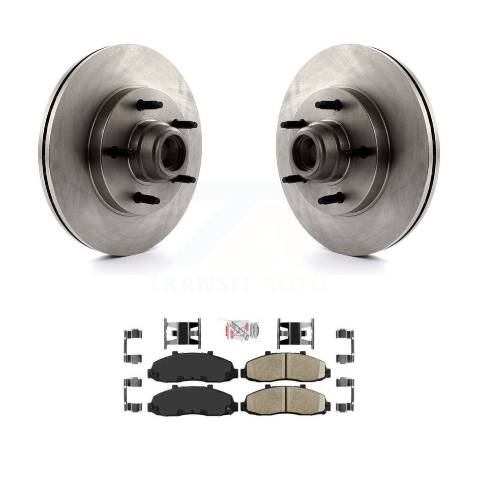 Front Disc Brake Rotors Hub Assembly And Ceramic Pads Kit For Ford F-150 K8A-100027
