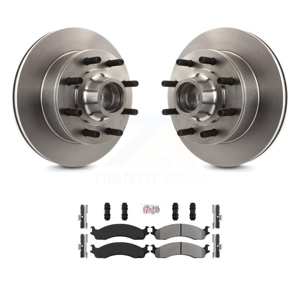 Front Brake Rotor & Semi-Metallic Pad Kit For Ford F-250 F-350 E-350 Econoline Super Duty K8A-100036