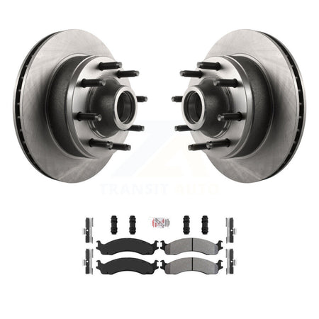 Front Brake Rotors & Semi-Metallic Pad Kit For Ford E-350 Super Duty E-250 Econoline Club K8A-100038