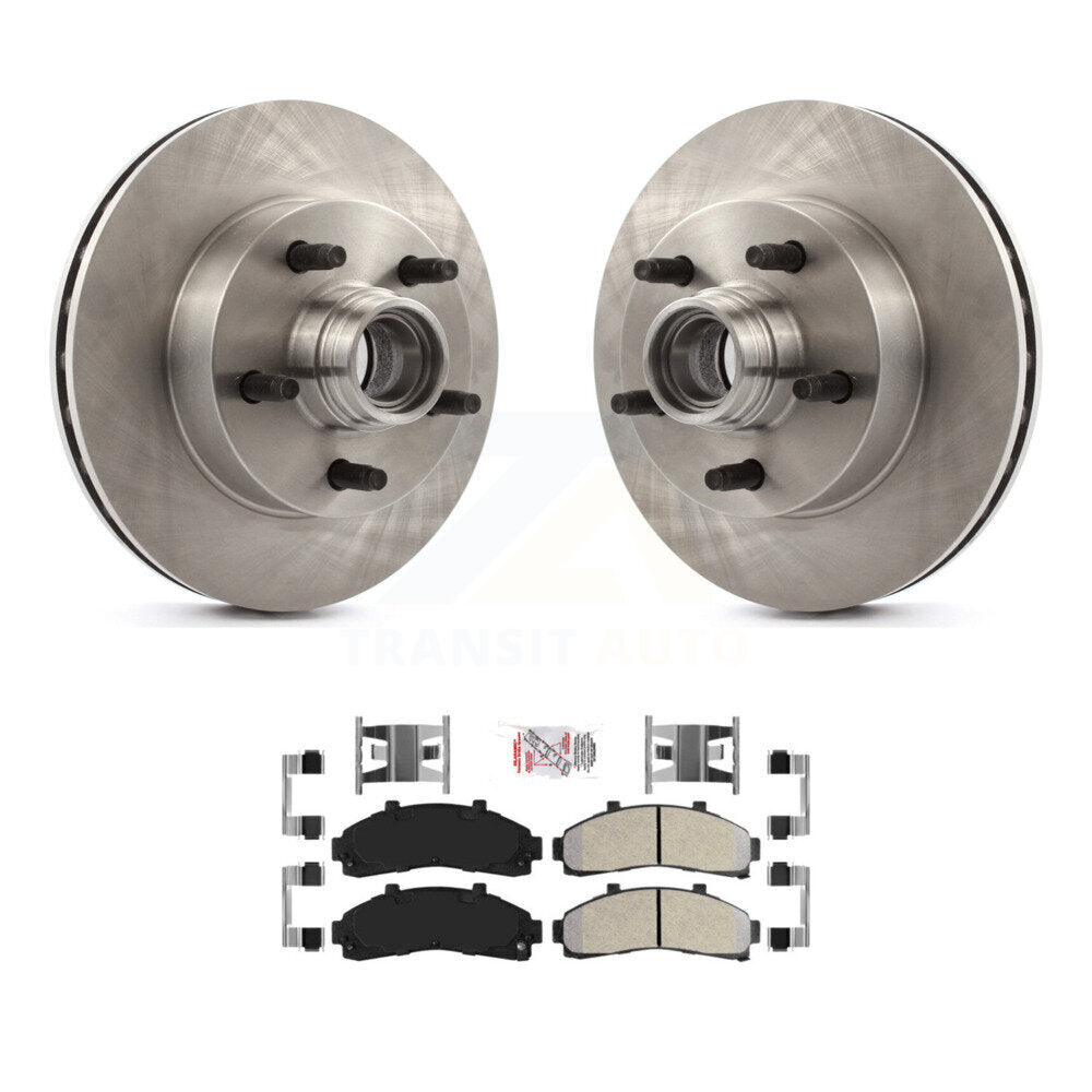 Front Disc Brake Rotors Hub Semi-Metallic Pad Kit For Ford Ranger Mazda B4000 B3000 B2300 K8A-100042