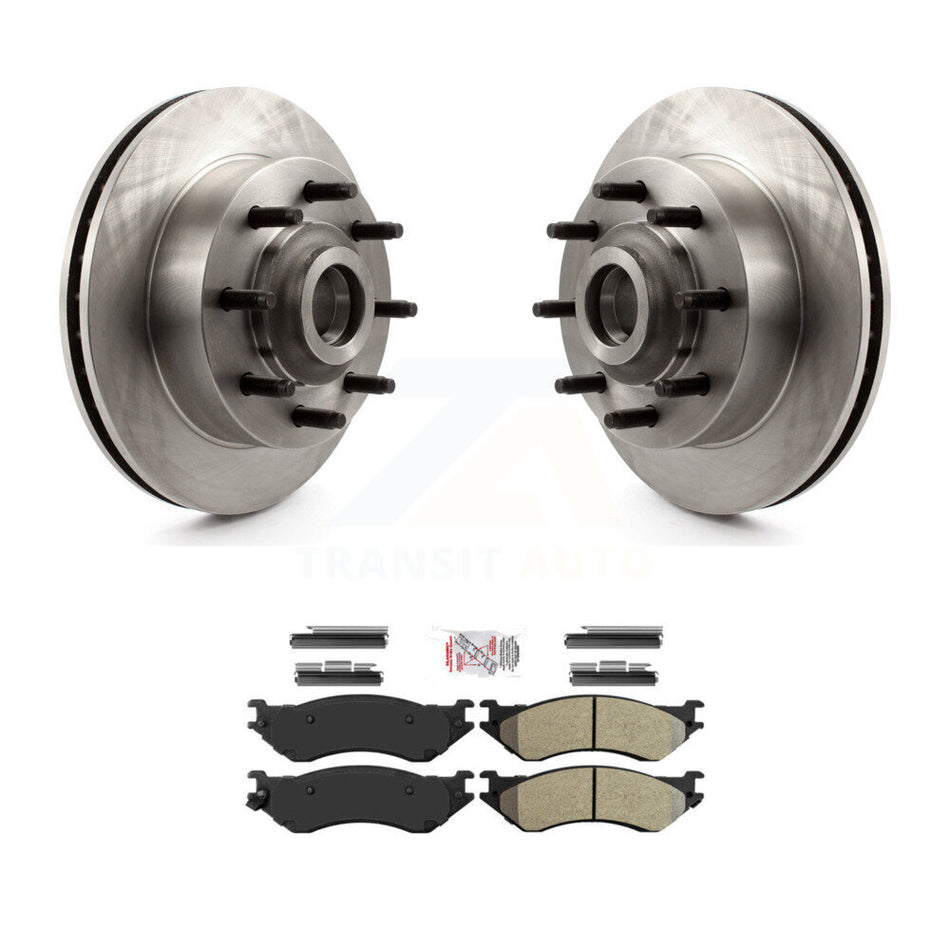Front Brake Rotor Hub Semi-Metallic Pad Kit For 1999 Dodge Ram 1500 Van With 4000 Lb Axle K8A-100050