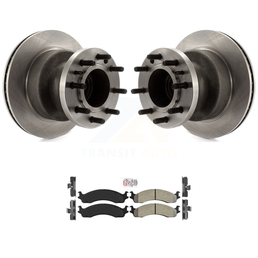 Front Brake Rotors & Semi-Metallic Pad Kit For Ford E-350 Super Duty Econoline Club Wagon K8A-100051