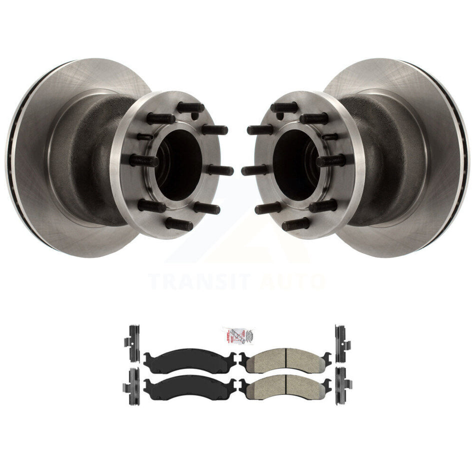Front Brake Rotors & Semi-Metallic Pad Kit For Ford E-350 Super Duty Econoline Club Wagon K8A-100051