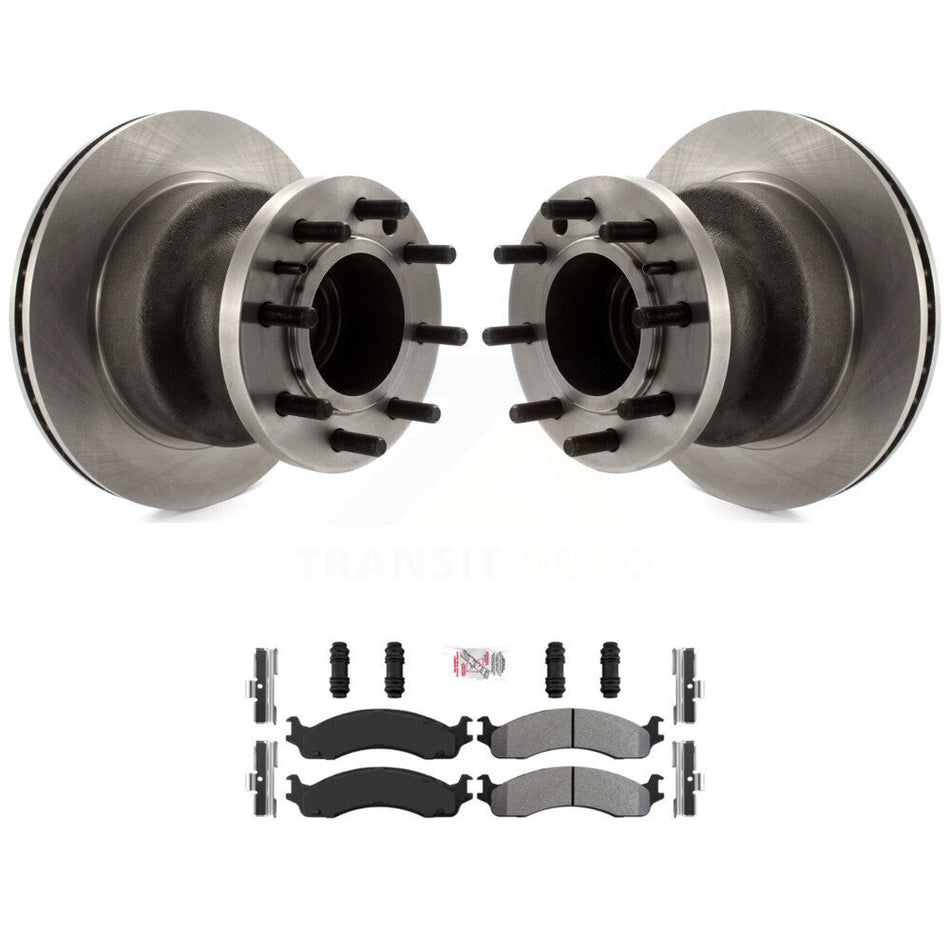 Front Brake Rotors & Semi-Metallic Pad Kit For Ford E-350 Super Duty Econoline Club Wagon K8A-100052