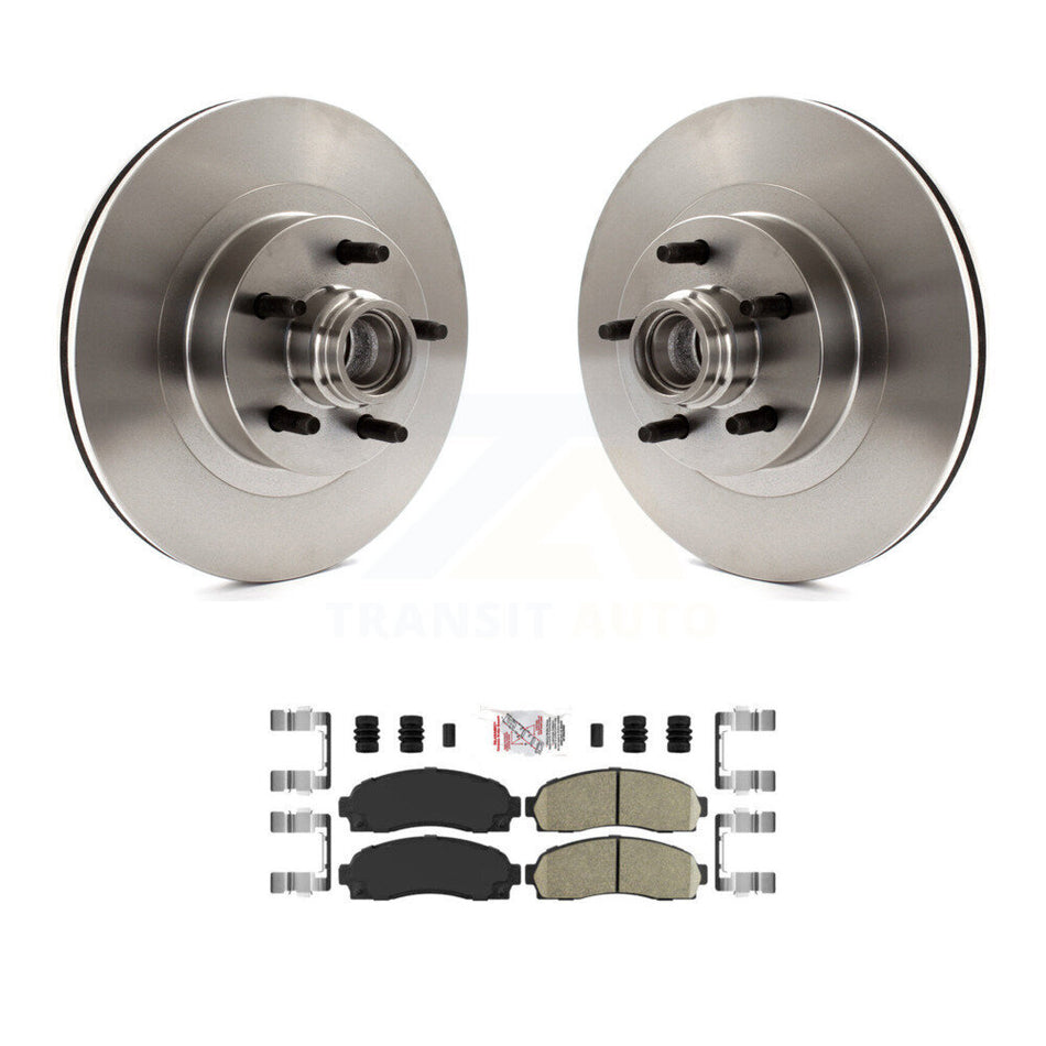 Front Disc Brake Rotors Hub Assembly And Ceramic Pad Kit For Ford Explorer Sport Trac RWD K8A-100066