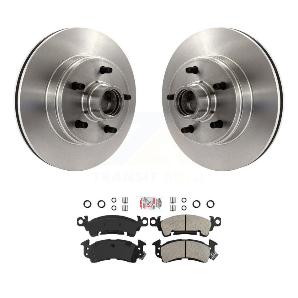 Front Disc Brake Rotors Hub Assembly Semi-Metallic Pad Kit For Chevrolet Astro GMC Safari K8A-100070